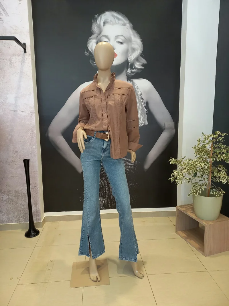 Camisa Poplin Puntillas