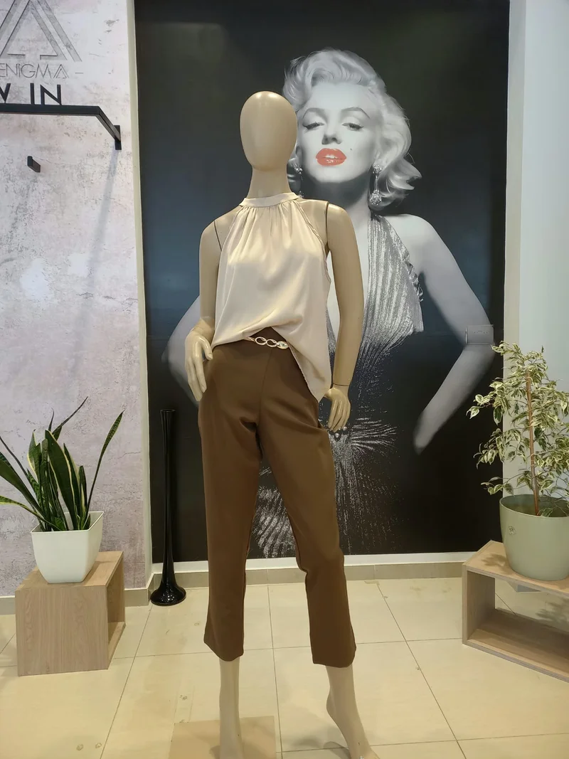 Musculosa Seda Corte Americano Trapecio Nara