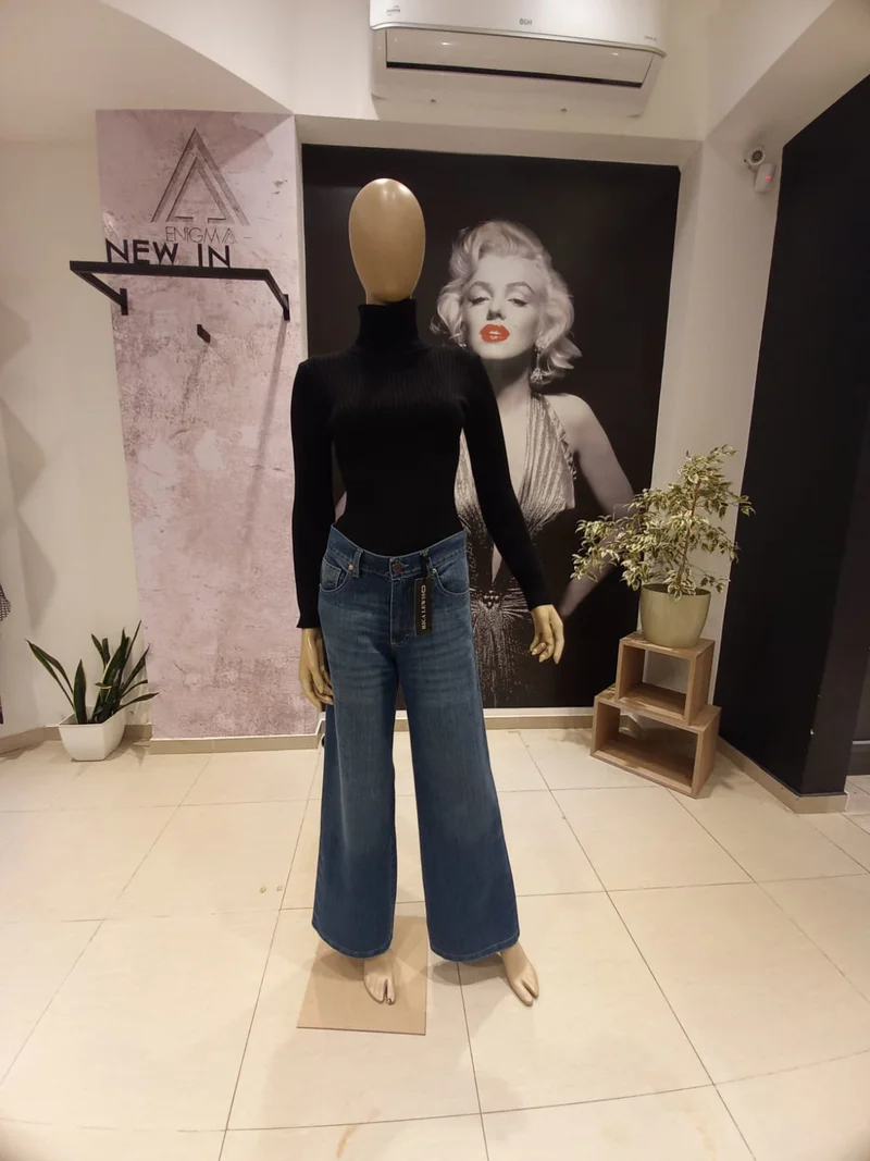 Jean Wide Leg Azul Medio
