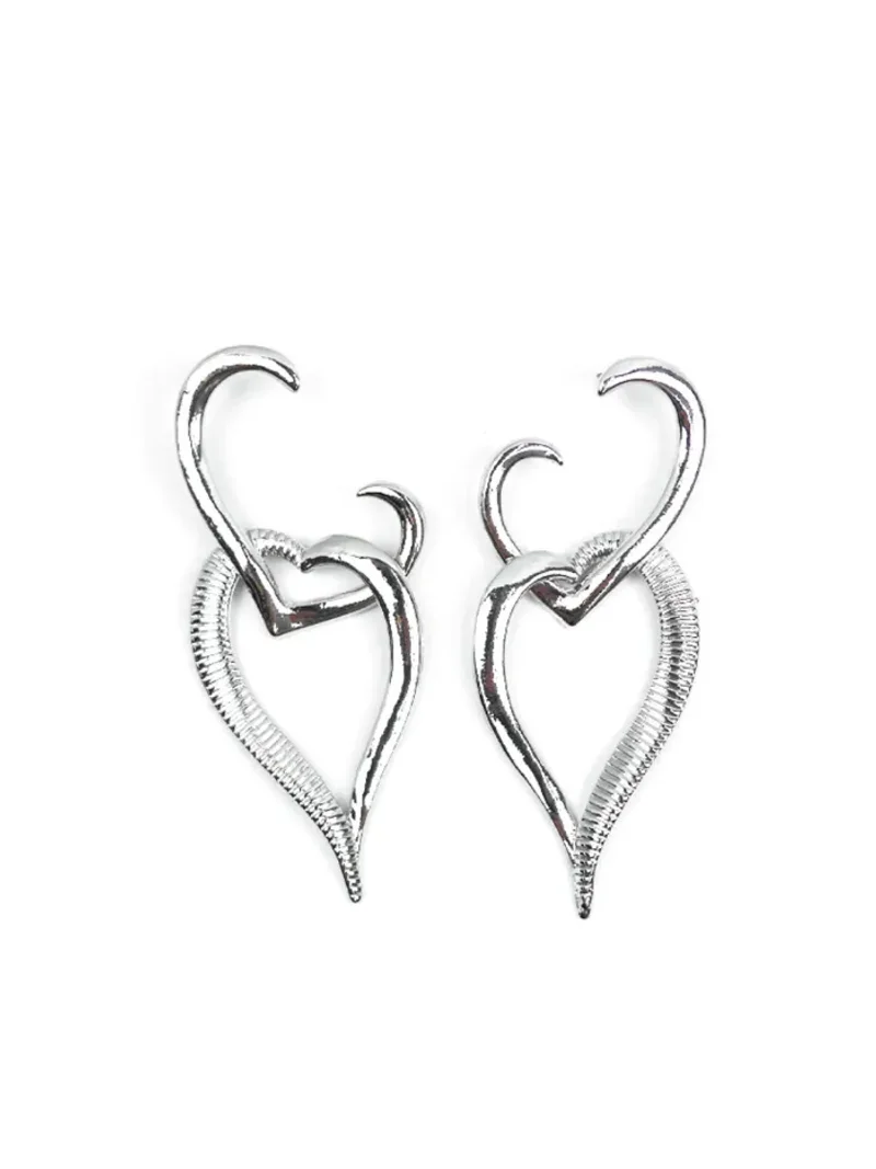 Aros Corazones Alargados