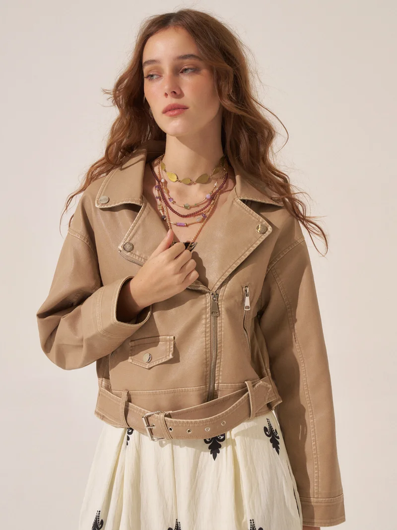 Campera PU Biker Oversize