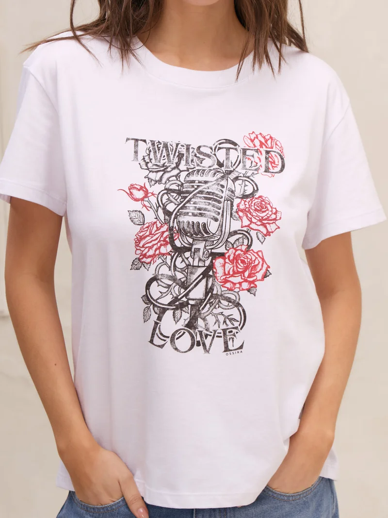 Remera Jersey Estampada Twisted