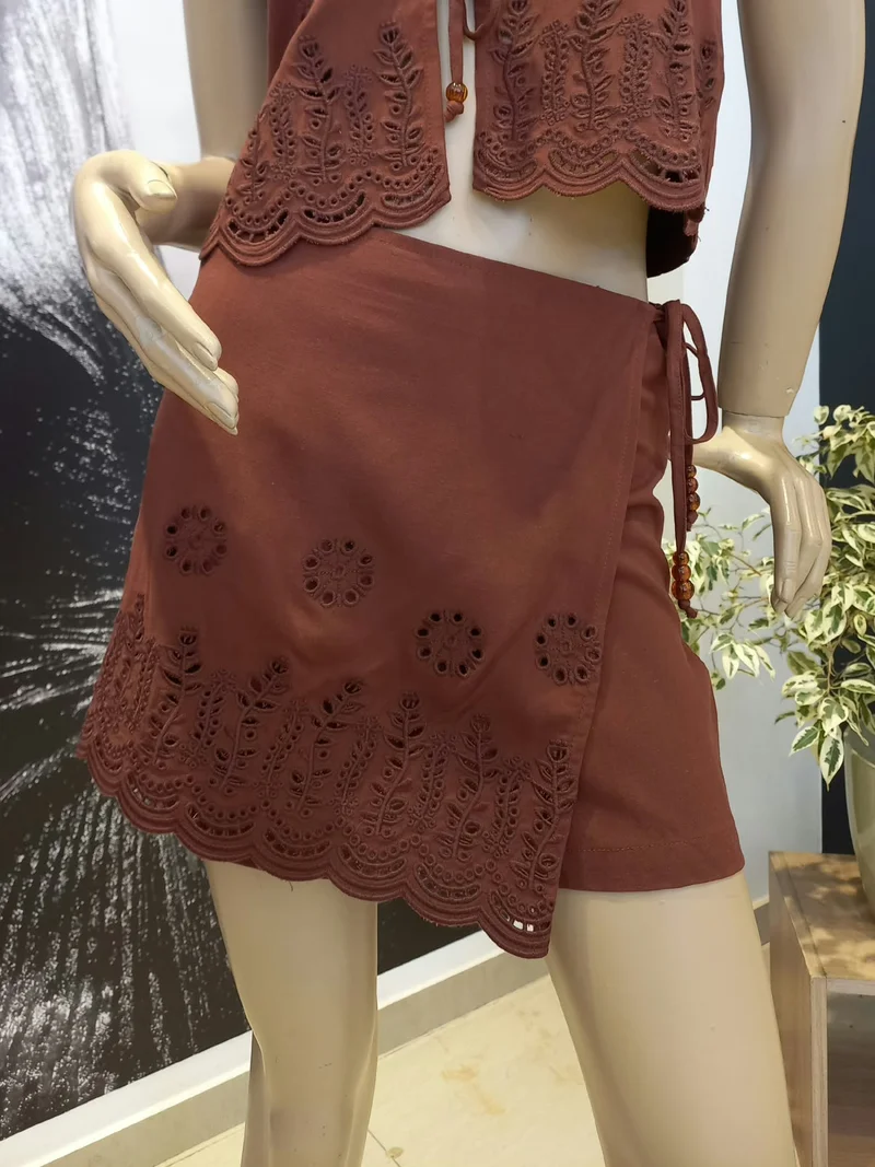 Short Pollera con Bordado