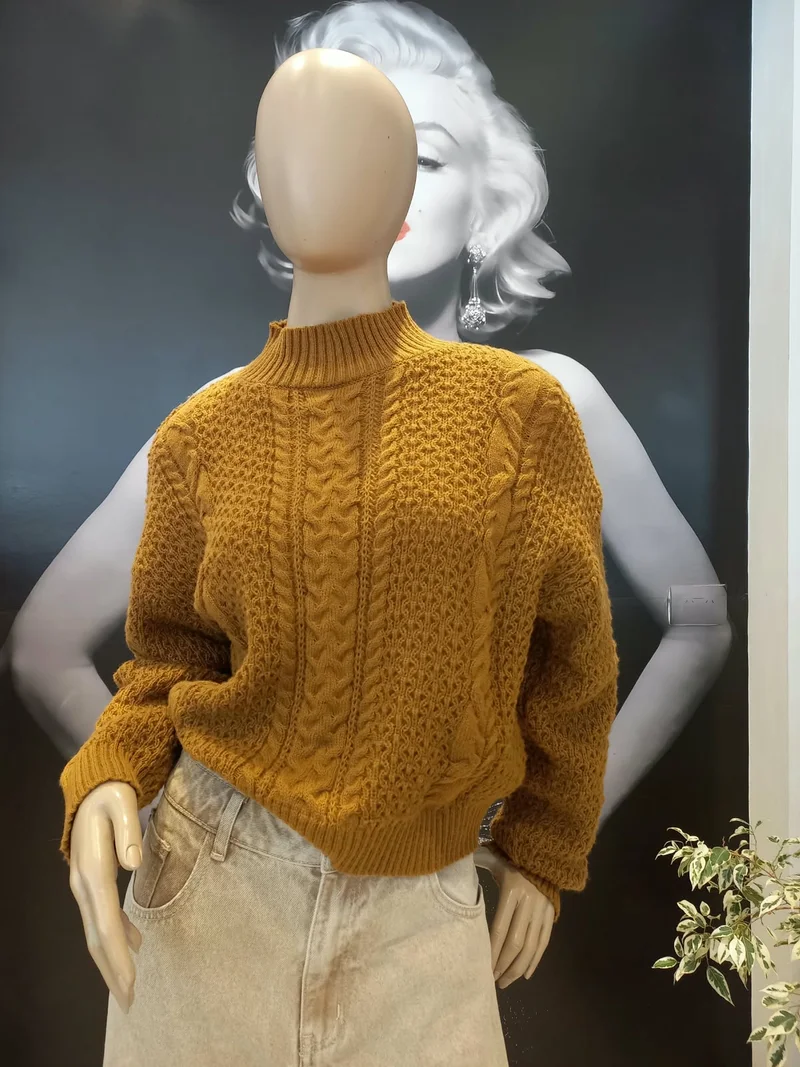 Polera Tejida Trenzado Aristea