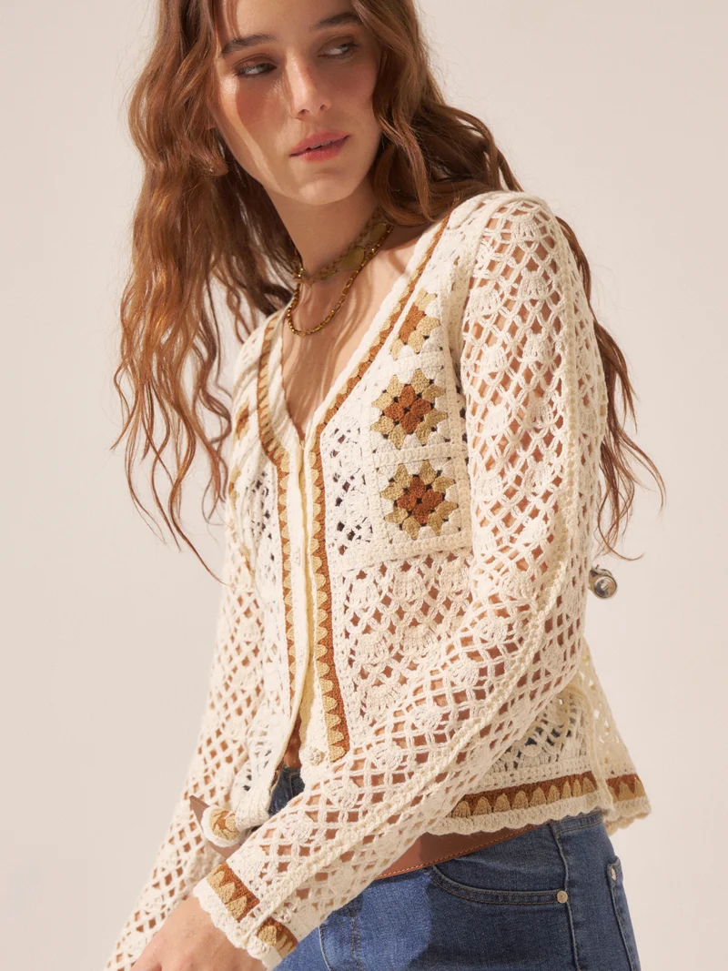 Cardigan Calado Lara
